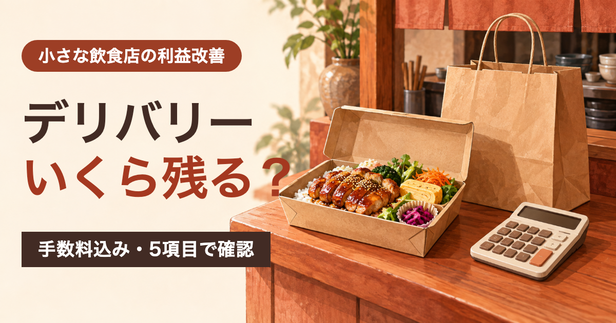 飲食店のデリバリー採算を手数料など5項目から確認する記事アイキャッチ